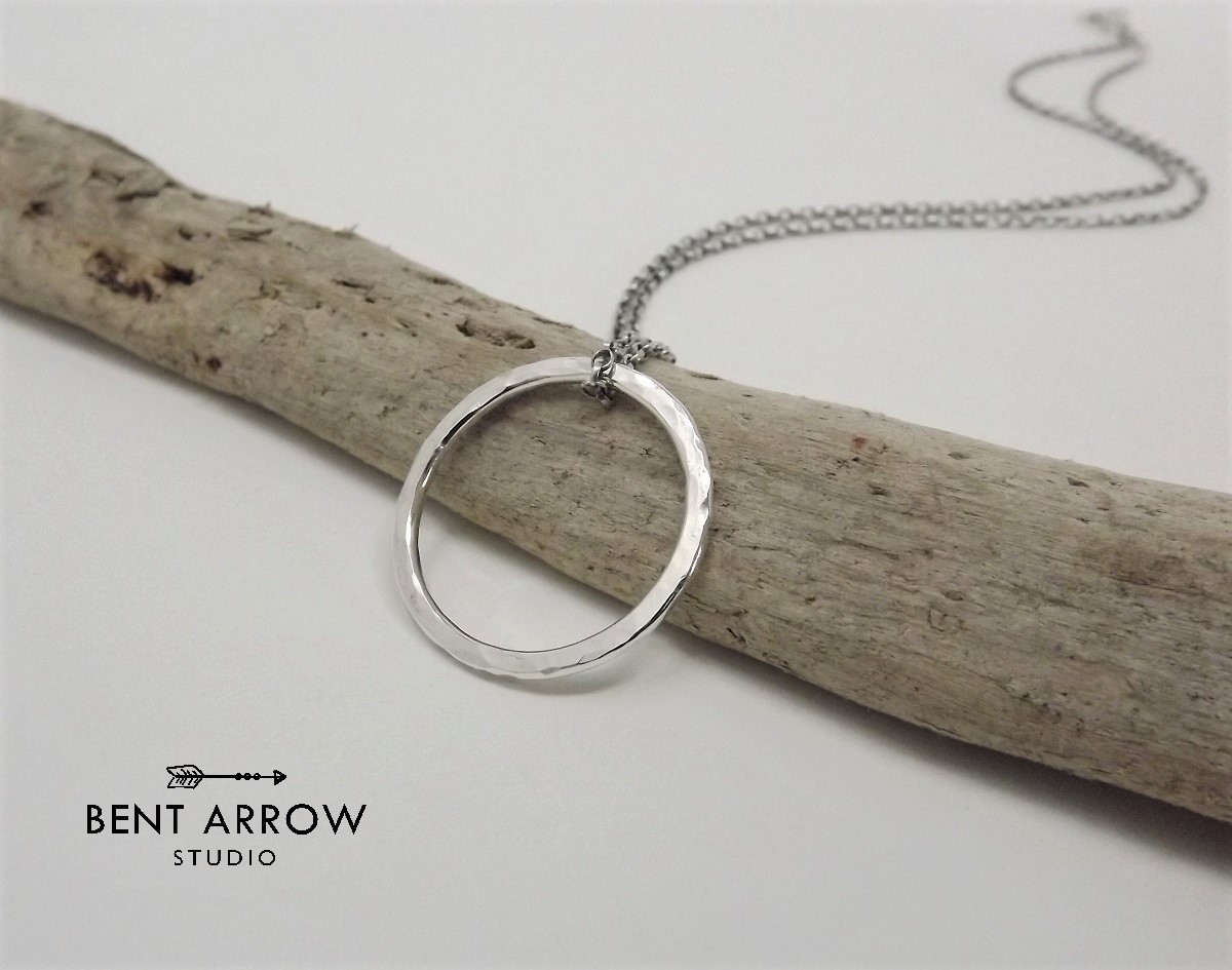 Sterling Silver Loop Necklace from Bent Arrow Studio