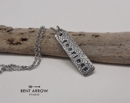 Silver Inspirational Word Necklace