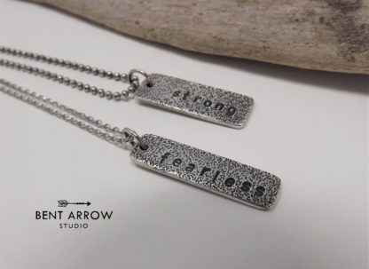 Silver Inspirational Word Necklace