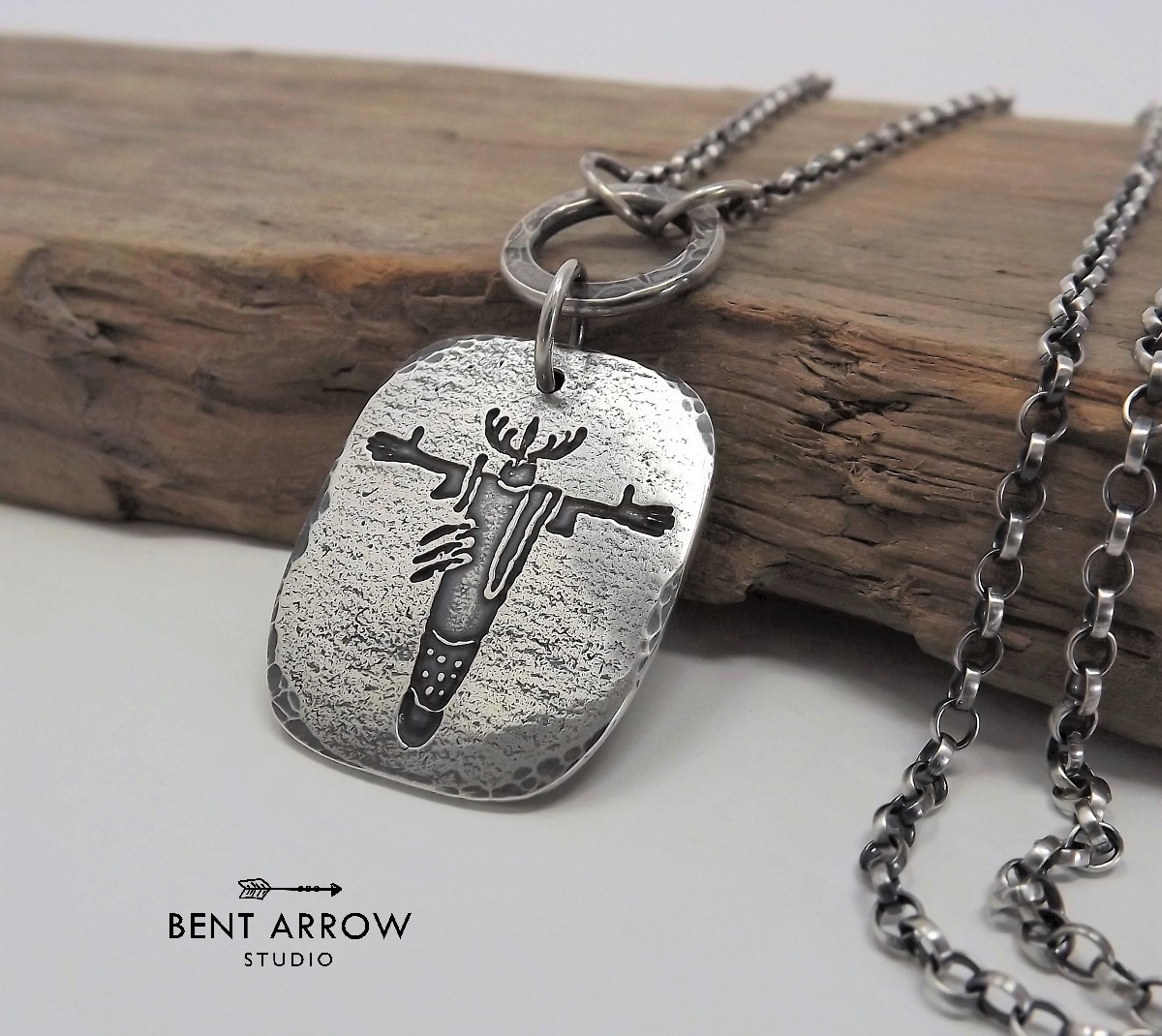 Sterling Silver Sacred Shaman Necklace by Bent Arrow Studio