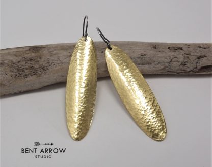 Hammered Brass Earrings