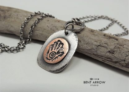 Mixed Metal Hand Necklace