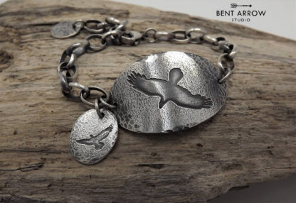 Silver Crow Bracelet