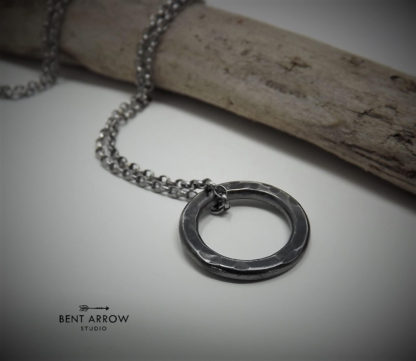 Oxidised Circle Necklace