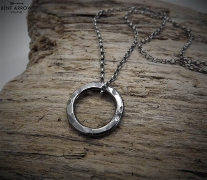 Oxidised Circle Necklace