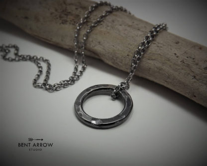 Oxidised Circle Necklace