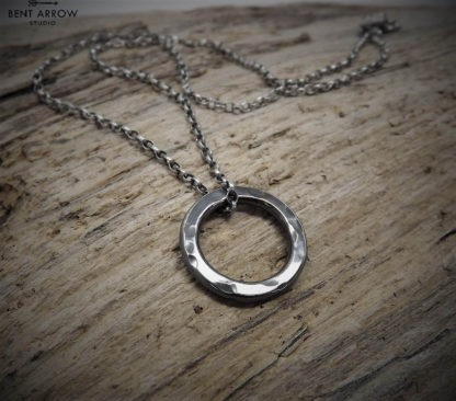 Oxidised Circle Necklace