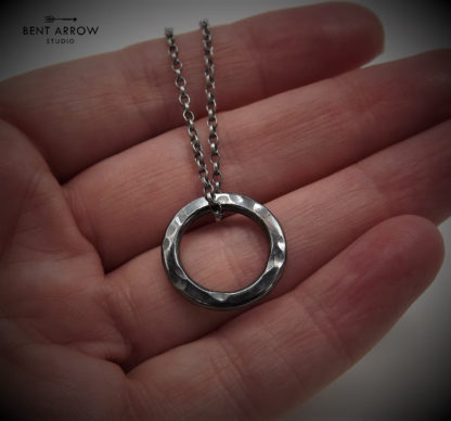 Oxidised Circle Necklace