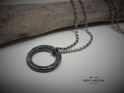 Oxidised Circle Necklace