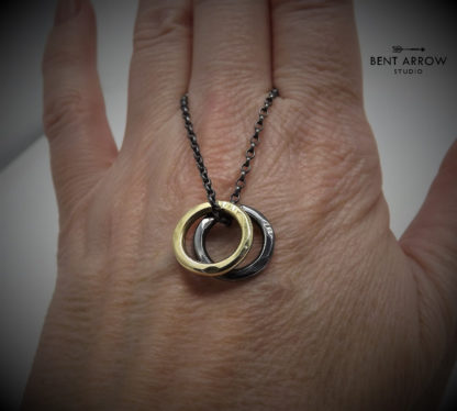 Two Tone Circles Necklace