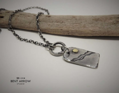 Long Silver River Necklace