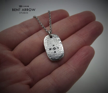 Compass Pebble Pendant