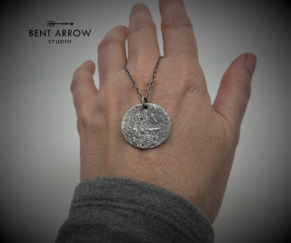 Textured Moon Necklace