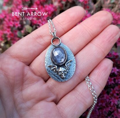 Sapphire Skull Necklace