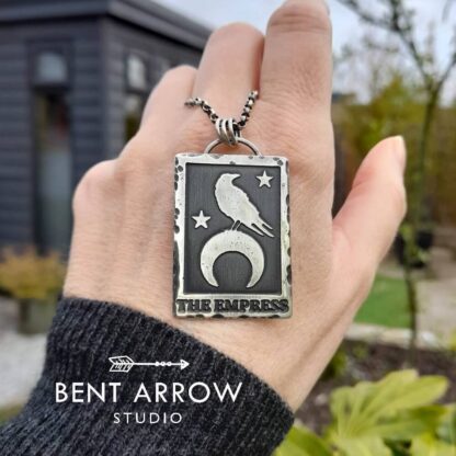 Empress Crow Tarot Pendant