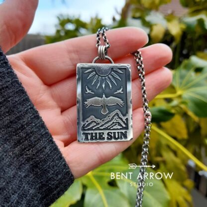 The Sun Crow Tarot Pendant