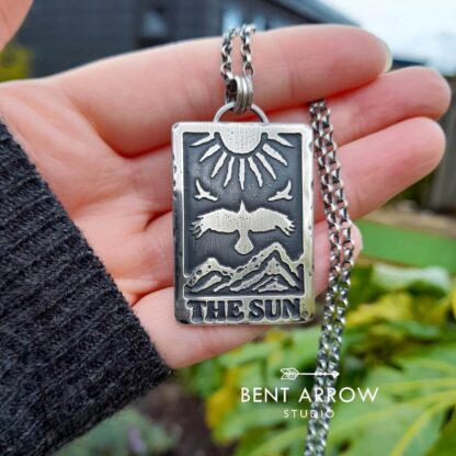 The Sun Crow Tarot Pendant